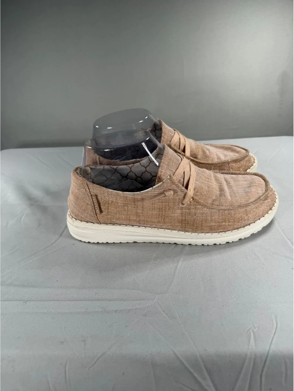 Hey Dude Wendy Sparkling Rose Gold Women's Casual Slip-On Shoes Size 6 US